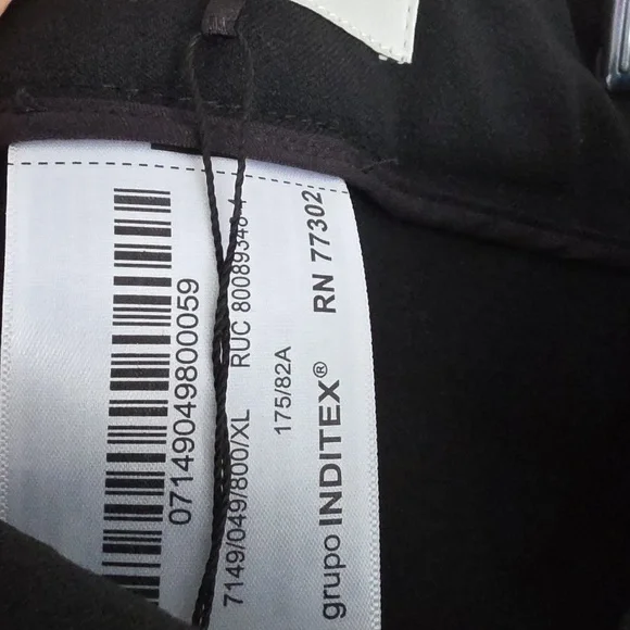 NEW ZARA | Viscose Blend Capris Pants Black Sz XL - Picture 8 of 9